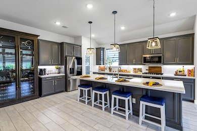 Stunning kitchen featuring beautiful cabinetry, la