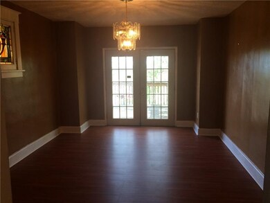 New Hard wood floors in the dining room with stain