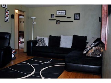 Living Room. Large living room with gleaming hardw
