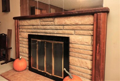 1 of 2 woodburning fireplaces