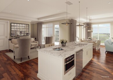 Interior Rendering - kitchen:sitting roo