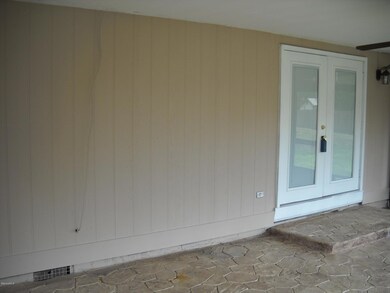 Side view with French doors