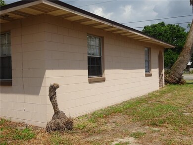 Side of yard-concrete block