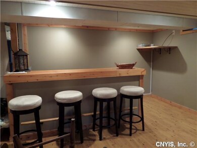 Family Room Built in bar and tv tray
