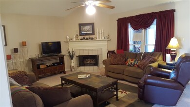 Nice corner fire place.