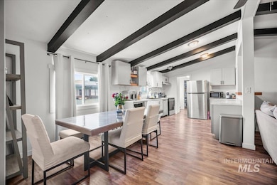 Dining room featuring light wood-style floors