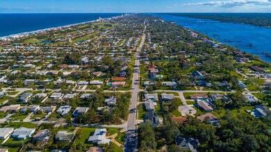 Aerial view of peninsula