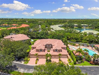 Bird's eye view of a pool area