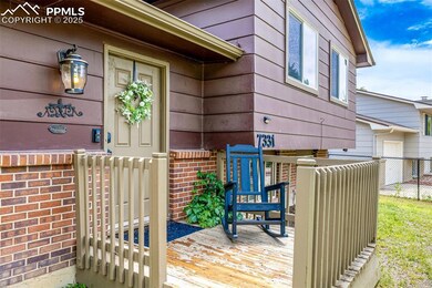 Doorway to property featuring brick siding