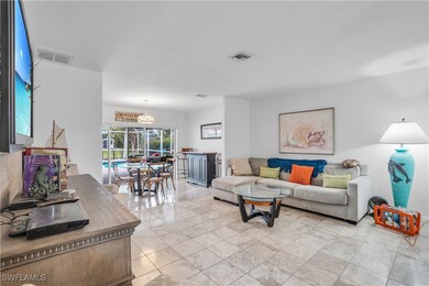 Living area featuring visible vents