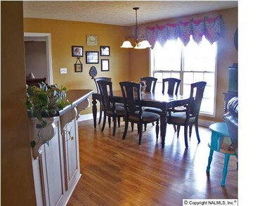 Dining area with lots of natural lighting.
