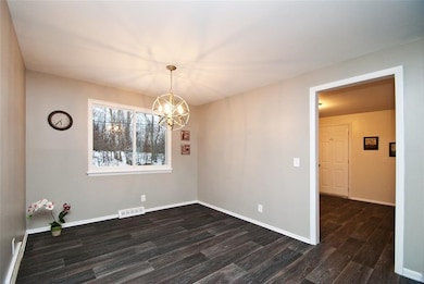 Dining room - new paint and awesome new floor!