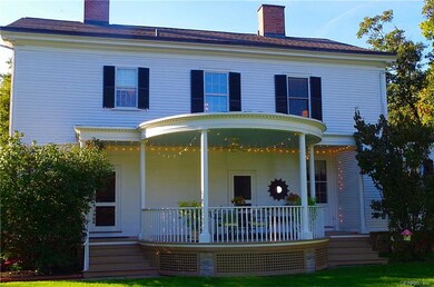 Portico from backyard