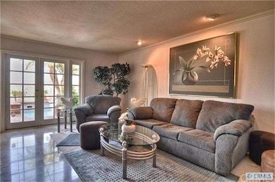 Family room with French doors