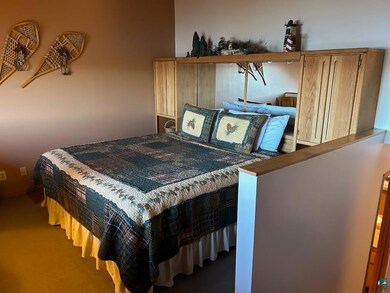 Bedroom with carpet floors