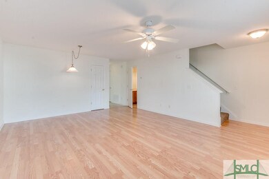 Living room with half bath