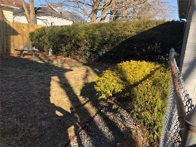 Fenced backyard