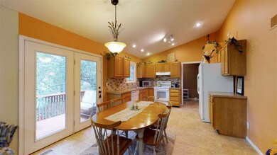 Spacious eat-in kitchen.