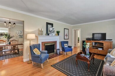 Living room with fireplace and beautiful hardwood