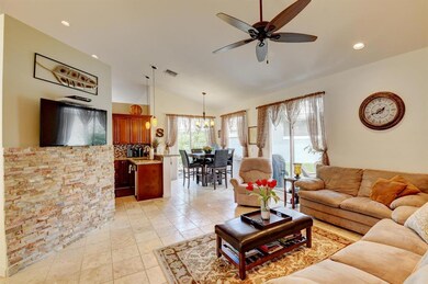 Beautiful Family Room towards kitchen