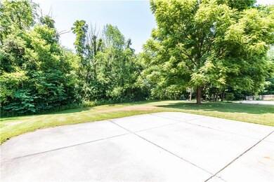 Backyard backing up into woods