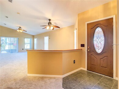 Entryway and family room
