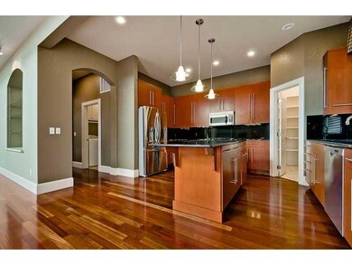 Kitchen. Modern kitchen w/granite counters/backsplash, Bosch dishwasher, gas stove, Brookhaven cabinets, more