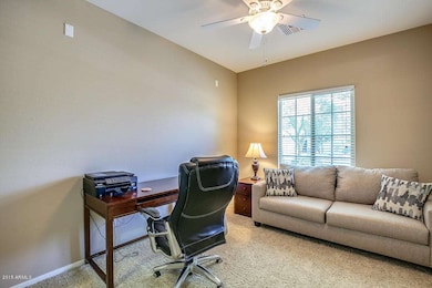 Bedroom used as an office
