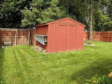 10x10 rear storage shed.