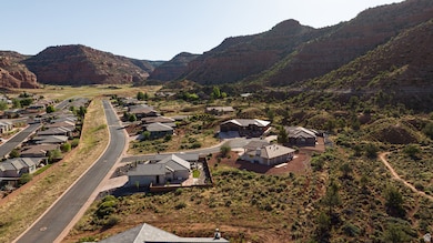 Bird's eye view with a mountain view