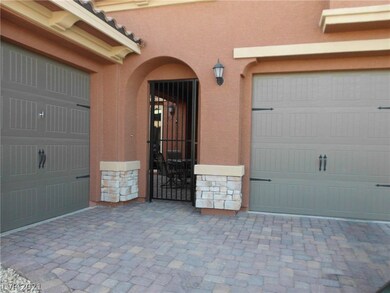 Close up paver driveway view of the entrance to bo