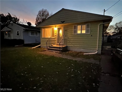 View of front of home with a front lawn