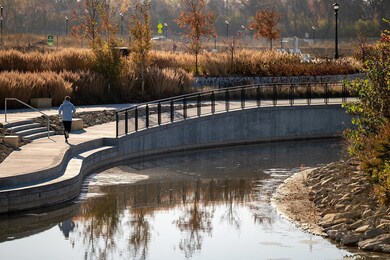 10 miles of pedestrian and bike paths.