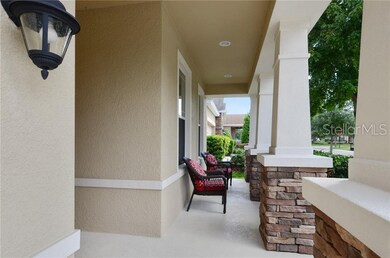 Stacked Stone Accents on Front Porch