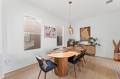 Stylish dining setup with seating for six, seamles