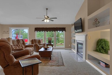 Built-In Bookshelves w/ Gas Fireplace