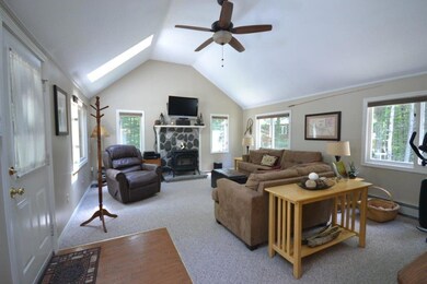 Spacious, light living room with gas...