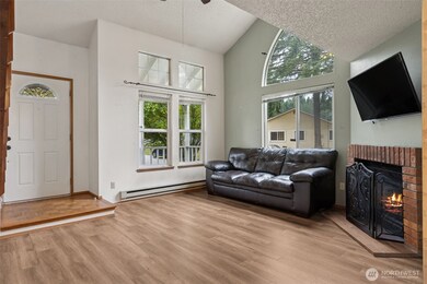 Living Room with Wood Fireplace