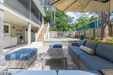 Pool + Recessed Patio + Grill