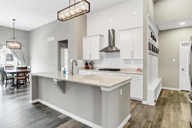 Another view of the kitchen with drop zone cubby b
