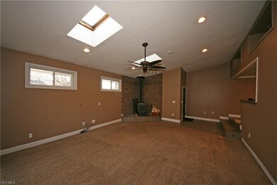 Beautiful Great room with 2 skylights and wood bur