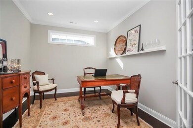 Main floor office with French door entry