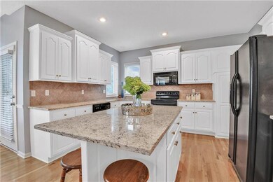 New painted cabinets & granite