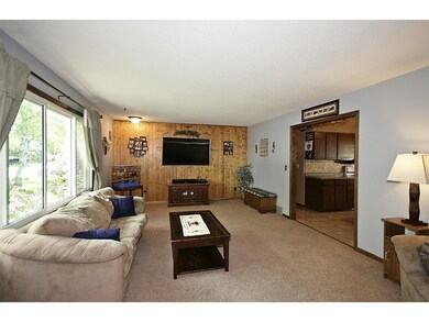 Living room with lots of natural lighting.