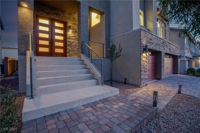 Double door entry. Front porch