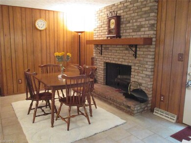 Wood burning fireplace