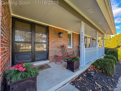 Double front doors and covered porch