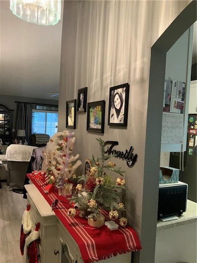 Front door into kitchen or great room.