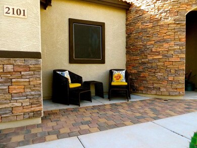 Inviting front patio