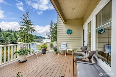 From the new Trek/Wolfe deck you can see Ludlow Creek and the Bay to the Port Ludlow Marina